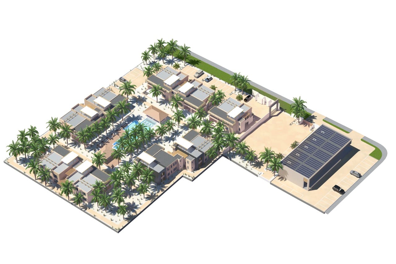Terras van een begane grond appartement